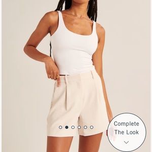 Abercrombie Hugh Rise Crepe Tailored Shorts